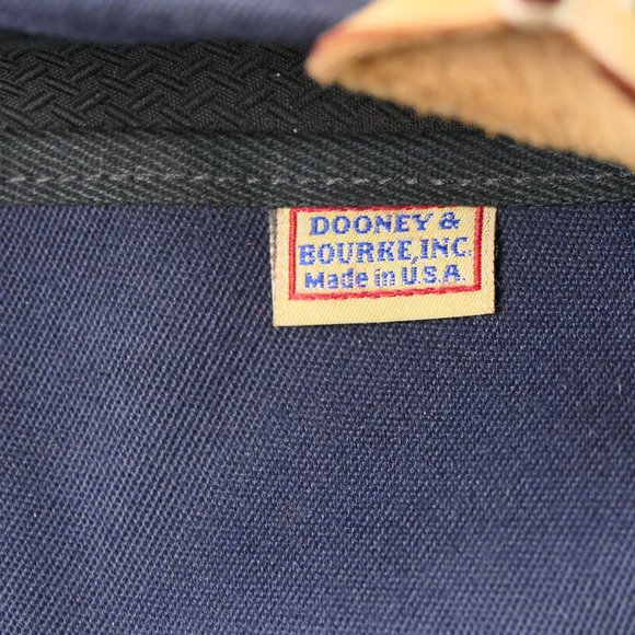 Dooney & Bourke Blue Canvas and Brown Leather Shoulder / Hand Bag - Picture 9 of 10